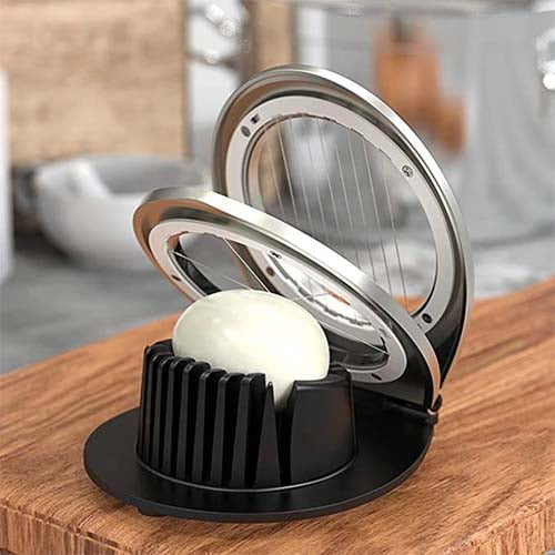 2-in-1 Egg Cutter and Slicer by SHENGYA | Dual Action Hard Boiled Egg Prep Tool