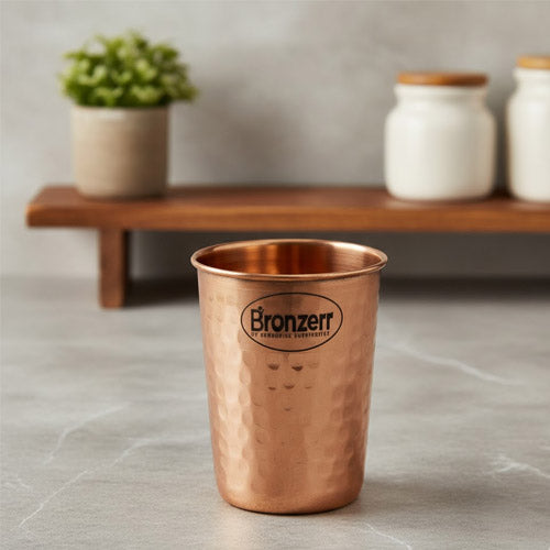 400ml Hand-Hammered Pure Copper Tumbler / Stemless Wine Glass | Moscow Mule Mug