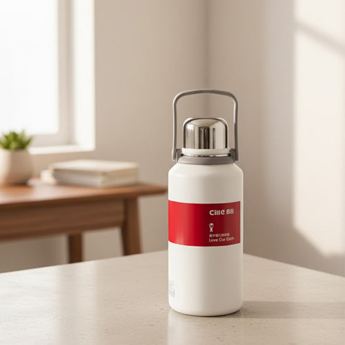 Cilie Large Capacity Thermal Flask with Carry Handle | Vacuum Insulated Beverage Bottle