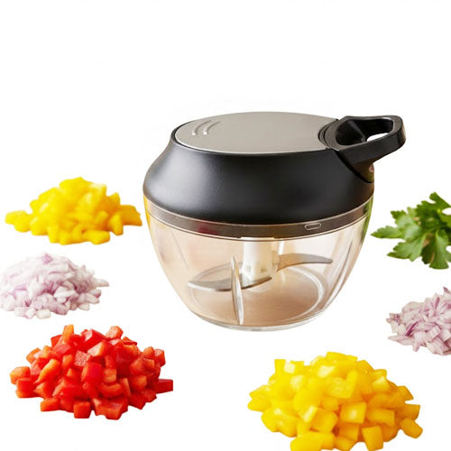 Manual Plunger Style Food Chopper | Single & Dual Blade Gator Cutter for Onion, Garlic & Nuts