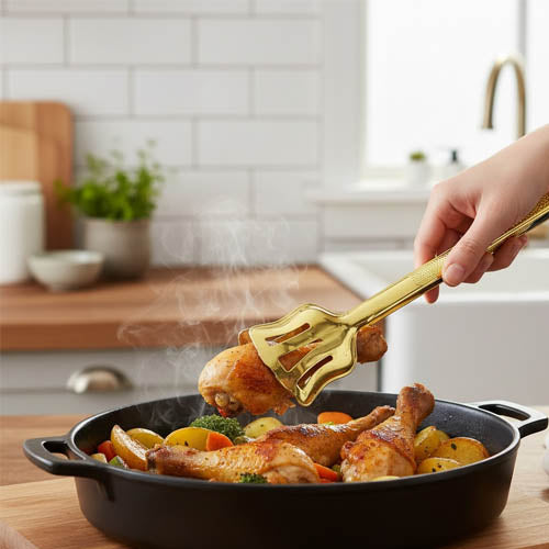 Gold-Tone Multi-Purpose Serving Tong