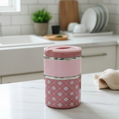 Stylish 2 or 3-Tier Insulated Lunch Box Set with Stainless Steel Interior