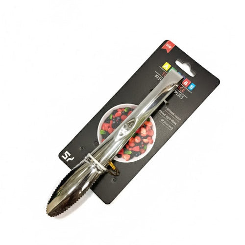 Stainless Steel Salad & Pasta Tongs with Silicone Tips | Non-Scratch Cooking & Serving Tong | Heavy Duty Food Server