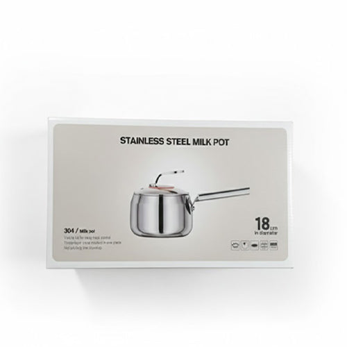 Heavy Stainless Steel Saucepan (16cm & 18cm) | Induction Ready SS Cooking Pot | Professional Heavy Gauge Sauce Pan