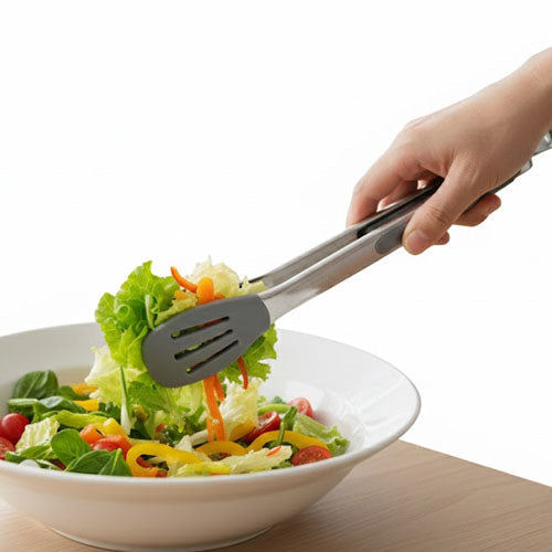 Heavy-Duty Stainless Steel Serving Tongs | Multi-Purpose Kitchen Tong for Grilling, Buffet & Cooking | Food Grade Utensil