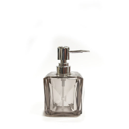 Luxury Faceted Acrylic Soap Dispenser | Refillable Diamond-Cut Liquid Hand Soap Bottle