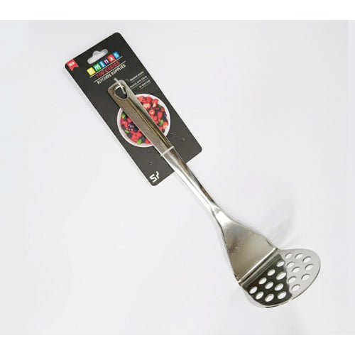 Heavy-Duty Stainless Steel Potato Masher | Ergonomic Handheld Vegetable & Fruit Masher | Premium SS Mashing Tool