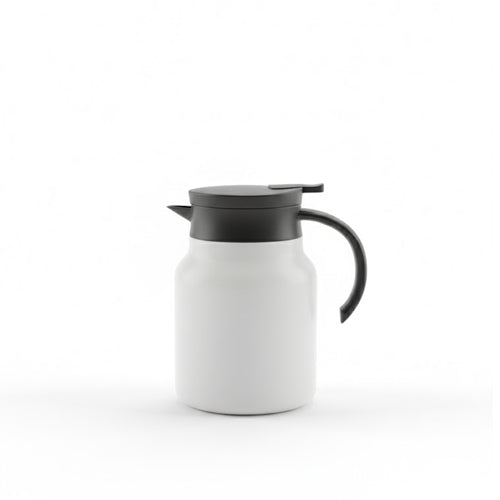 Modern Insulated Vacuum Thermos Flask | Large Capacity White Hot & Cold Beverage Dispenser