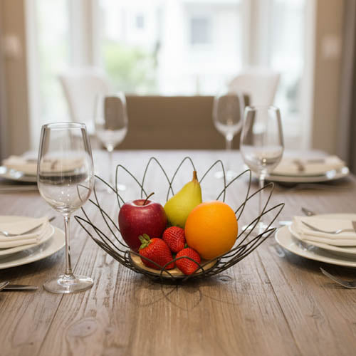 Modern Petal Wire Fruit Bowl